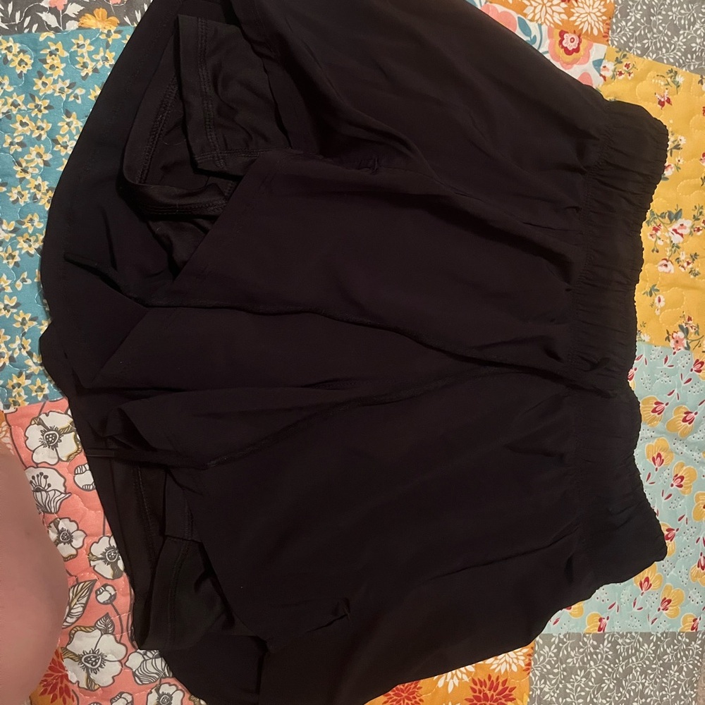 black baggie athletic shorts, built in spandex - Picture 1 of 1